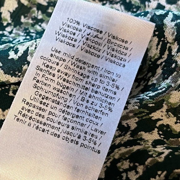 💚 PART TWO – Green & White Patterned Blouse – Size 44 - Picture 5 of 9